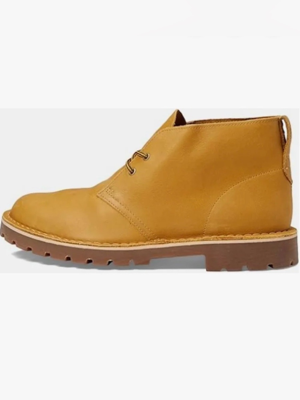 Clarks | Men's Cognac Tan ‘Wheat’ Leather Overdale Mid Lace Up Chukka Boots 9.5
